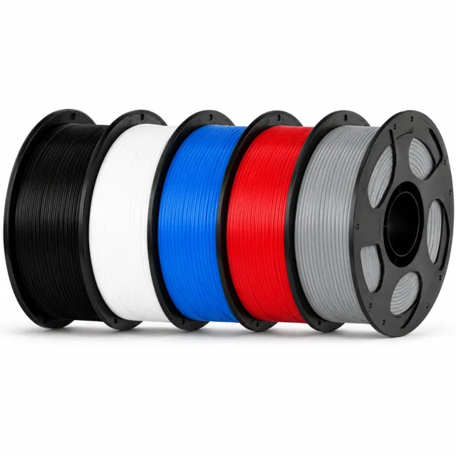 ARTILLERY PLA Filament Bundel 5KG – Wit, Zwart, Blauw, Rood & Grijs – 1.75mm 3D Printer Filament Artillery– Hoge Printkwaliteit – Snelle Levering, Morgen in Huis
