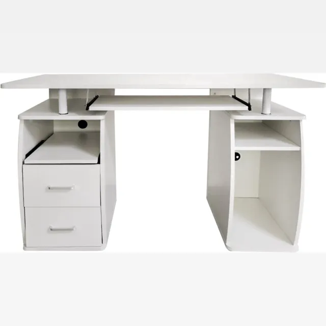 VDD Bureau - Bureau met lades - Bureau met opbergruimte - Bureau met lade en kastje Wit