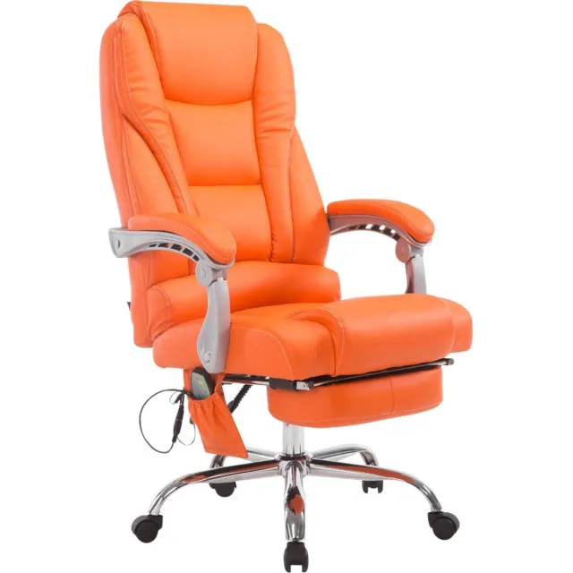 CLP Pacific Bureaustoel - Massage Functie - Voor volwassenen - Met armleuningen - Ergonomische - oranje