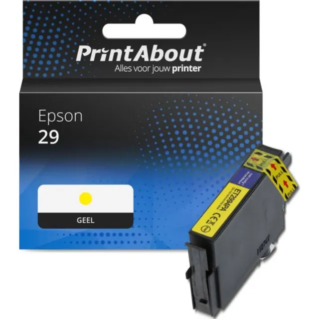 PrintAbout Huismerk Epson 29 (C13T29844012) Inktcartridge Geel