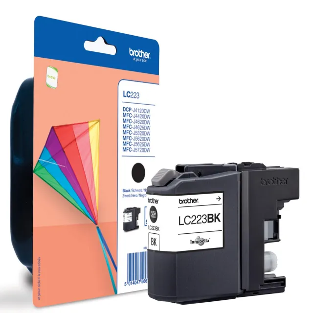 Brother inktcartridge, 600 pagina's, OEM LC-223BK, zwart