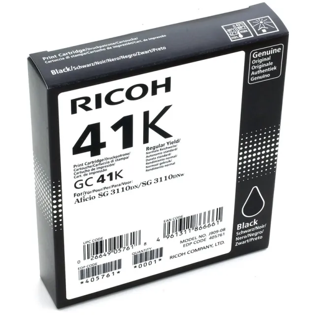 Ricoh INKTCARTRIDGE RICOH GC41 ZWART