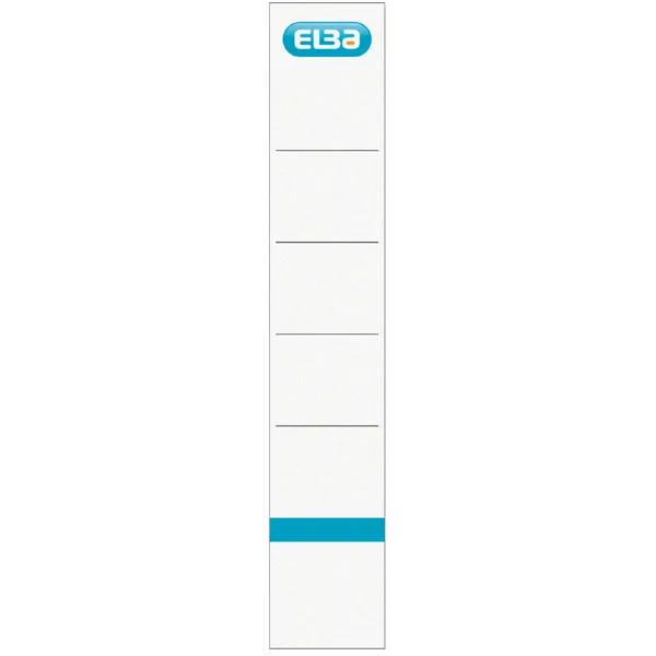Elba Rugetiket Elba smal 34x190mm zelfklevend wit/blauw 10 stuks