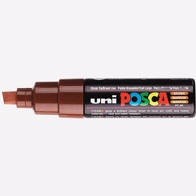 Posca Paintmarker Uni POSCA PC8K breed schuin bruin