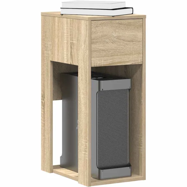 vidaXL Computertorenstandaard met lade 30x44x74 cm sonoma eikenkleurig