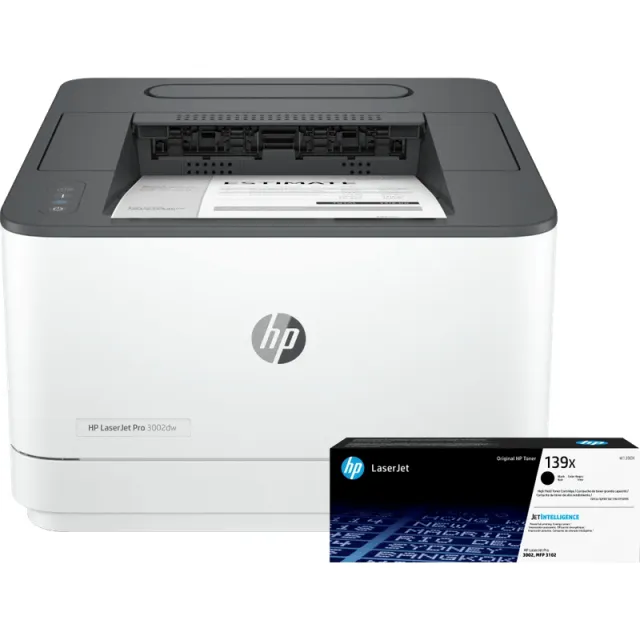 Hp LaserJet Pro 3002dw + 1 extra zwarte XL toner