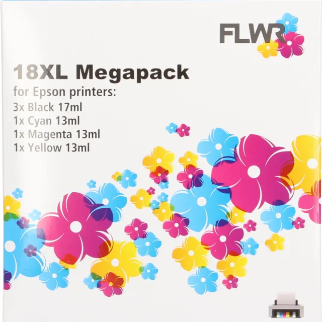 FLWR Cartridges / Epson T1811/2/3/4 Megapack / / Geschikt voor Epson Zwart en Kleur