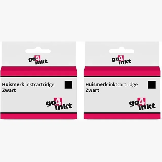 Go4inkt 2st. Go4inkt compatible met Epson T0711 bk inkt cartridges zwart 2X Zwart