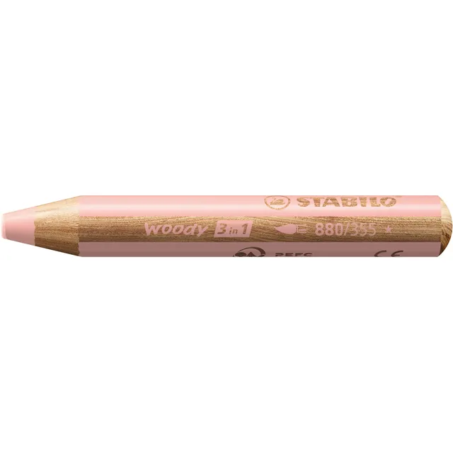Stabilo Kleurpotloden STABILO 880 woody 3 in 1 multitalent abrikoos