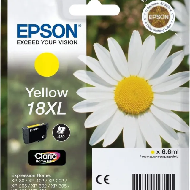 Epson Ink Cart/18XL Ser Daisy Yellow in RS Geel