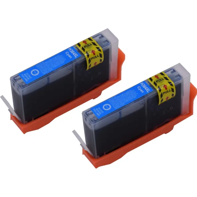 KATRIZ huismerk voor|HP 364XLC|18ml | ( 2stuks) cyaan