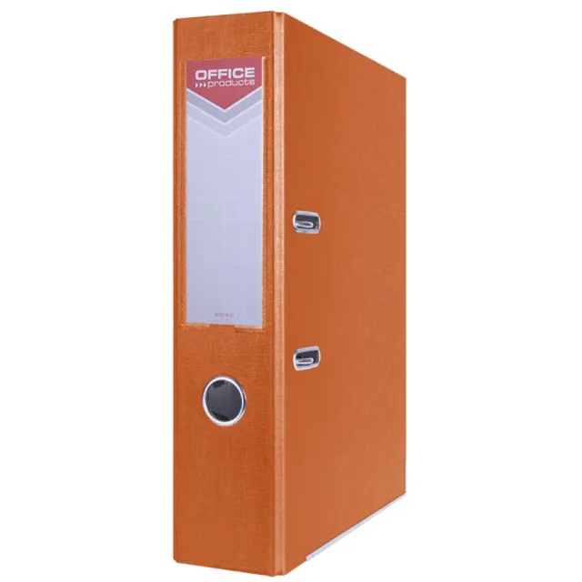 Office Products ordner, voor A4, uit karton, rug van 7,5 cm, oranje grijs