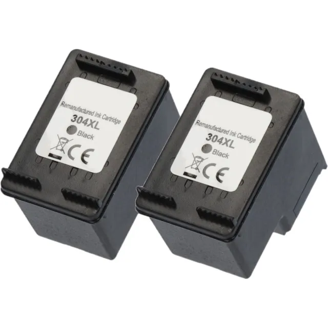 InktDL Huismerk geschikt voor HP 304XL inktcartridges - 2X Zwart - Geschikt voor DeskJet 2620 - 2630 - 3720 - 3762 - Envy 5010 - 5020 - 5030 - N9K08AE