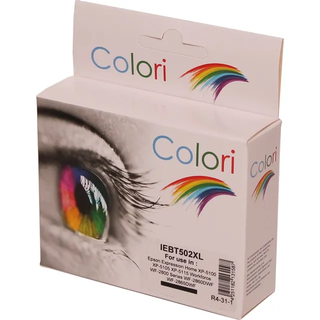 Colori huismerk inkt cartridge geschikt voor Epson 502XL zwart voor Expression Home XP-5100 XP-5105 XP-5115 Workforce WF-2800 Series WF-2860DWF WF-2865DWF