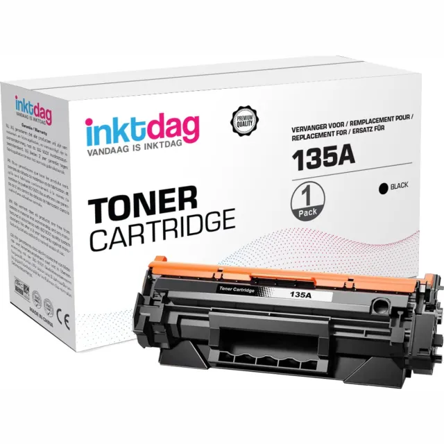 inktdag 135A 135X Toner (with Chip) Compatible with hp 135a toner zwart W1350A W1350X Zwart for HP Laserjet M209 M209dw MFP M234 M234dw M234sdw M234sdn - 1 Black