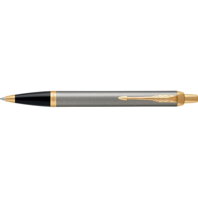 Parker Balpen parker im brushed metal gt medium blauw