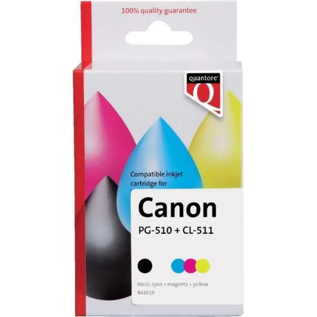 Quantore Inktcartridge Quantore alternatief tbv Canon PG-510 CL-511 zwart + kleur | Pak a 2 stuk False