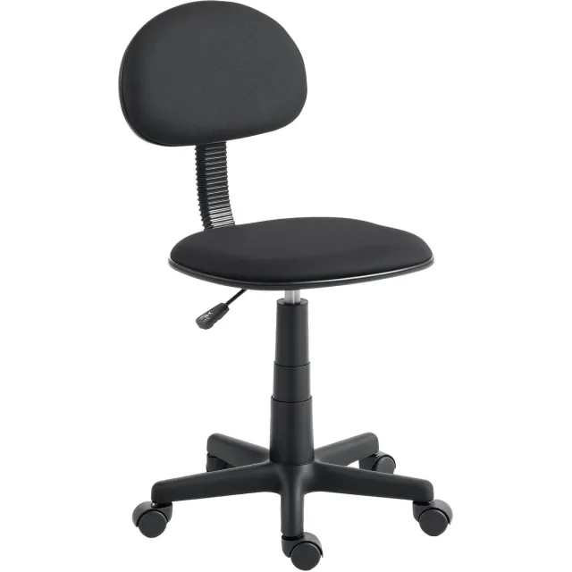 Homcom Office Chair-Polyester-48 x 43 x 87 cm-Schwarz Zwart