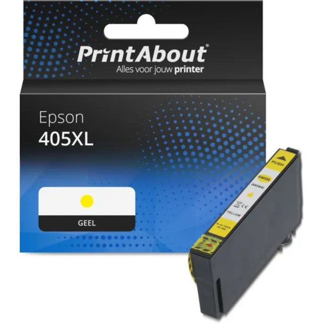 PrintAbout huismerk Inktcartridge 405XL (C13T05H44010) Geel Hoge capaciteit geschikt voor Epson
