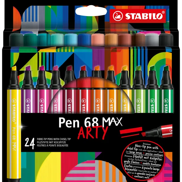 Stabilo Viltstift STABILO Pen 68 Max Arty assorti etui à 24 stuks