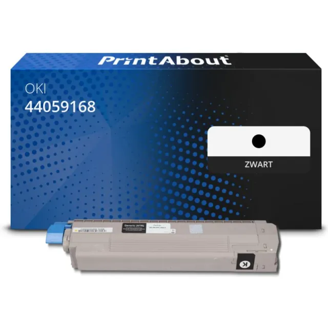 PrintAbout huismerk Toner 44059168 Zwart Geschikt voor OKI