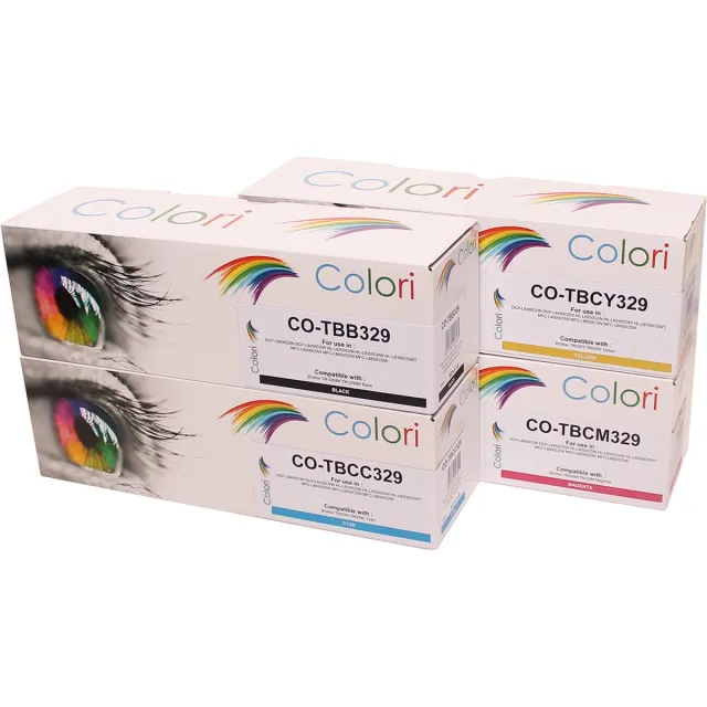 Colori huismerk Set 4x toner XXL geschikt voor Brother TN-329 DCP-L8400CDN DCP-L8450CDW HL-L8250CDN HL-L8350CDW MFC-L8600CDW MFC-L8650CDW MFC-L8850CDW Set 4 kleuren