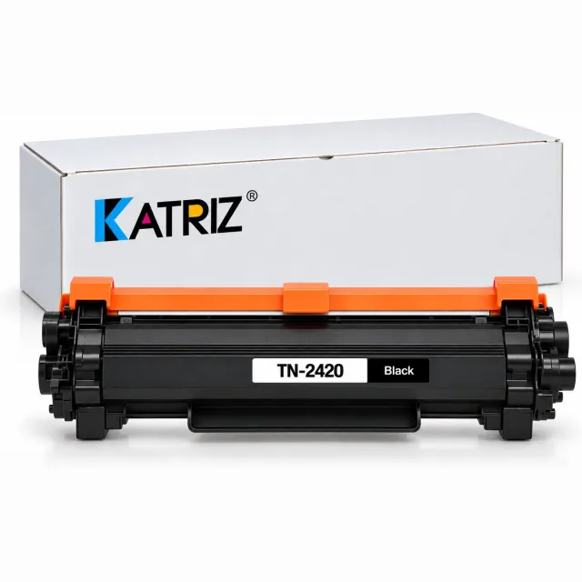 KATRIZ Huismerk Toner TN2420 – Zwart – Compatible met Brother HL-L2350DW, DCP-L2530DW, MFC-L2710DW e.a. – Hoge Capaciteit – Alternatief voor originele cartridge