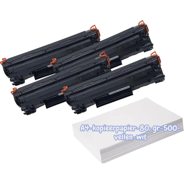 KATRIZ huismerk toner CF279A(HP79A) Zwart+ Kopieerpapier-A4-80GR-500vellen-wit | Geschikt voor HP LaserJet Pro M12a / LaserJet Pro M12w / LaserJet Pro M26a / LaserJet Pro M26nw | 4 stuks