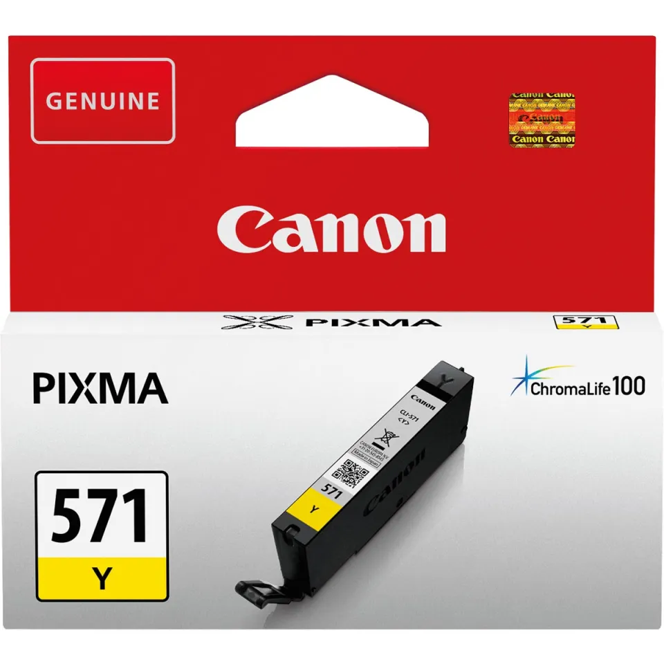 Canon inktcartridge CLI-571Y, 173 foto's, OEM 0388C001, geel