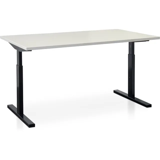Start Pintado Rechthoek bureau instelbaar | Start Pintado | 160 x 80 cm | Frame zwart - blad wit Frame zwart - wit blad