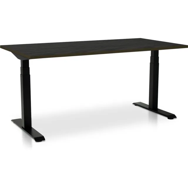 Multi Ratio Zit-sta bureau elektrisch verstelbaar - MRC PRO NEN-EN 527 | 180 x 80 cm | frame zwart - blad zwart eiken - met kabelmanagement | memory functie met USB | 150kg draagvermogen Zwart frame