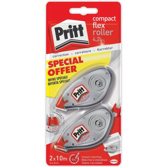Pritt Correctietape pritt compact flex 4.2mmx10m 2st | 10 stuks Wit