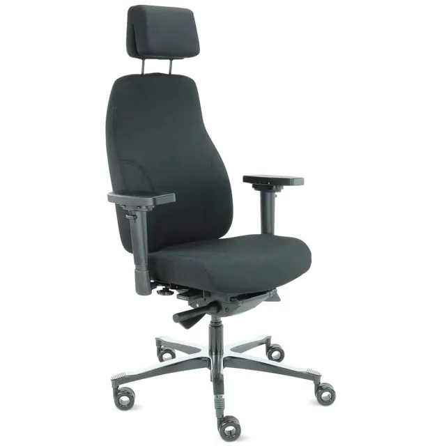 ABC Kantoormeubelen 06Z Elvio – High-End Ergonomische Stoel met hoofdsteun in Zwart