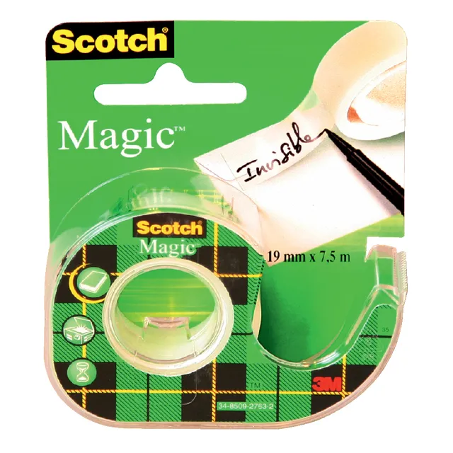 Scotch Plakband Scotch Magic 810 19mmx7.5m onzichtbaar + plakbandhouder