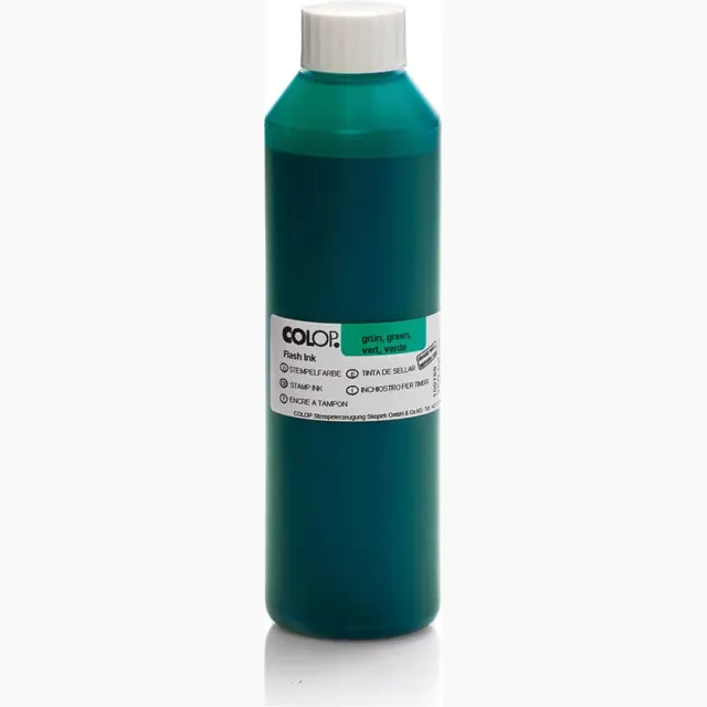 Colop Flash inkt, groen, fles van 250 ml