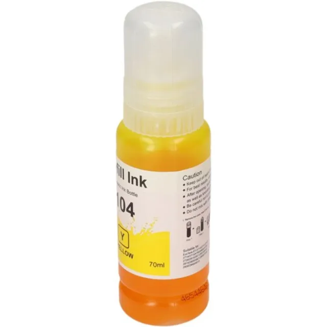 PrintAbout huismerk Inktcartridge 104 (C13T00P440) Geel geschikt voor Epson