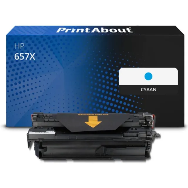 PrintAbout Huismerk HP 657X (CF471X) Toner Cyaan Hoge capaciteit