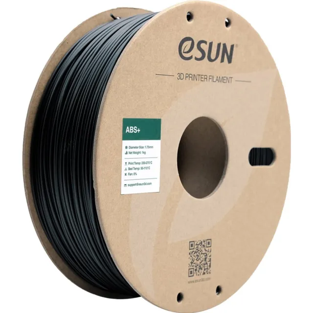 ESUN ABS+ 1kg Black - 1.75mm - 3D printer filament Zwart