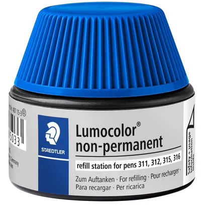 Staedtler Viltstiftvulling Staedtler Lumocolor non-permanent 15ml blauw