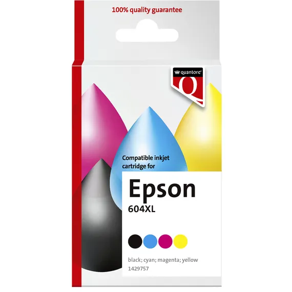 Quantore Inktcartridge Quantore alternatief tbv Epson 604XL T10H94 zwart + 3 kleuren