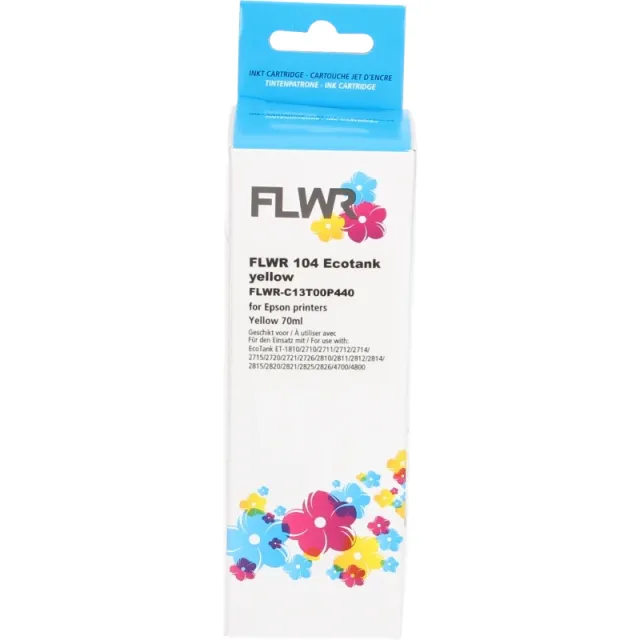 FLWR Epson 104 Ecotank geel (Huismerk (compatible))
