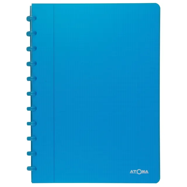 Atoma Trendy schrift, ft A4, 144 bladzijden, commercieel geruit, transparant turkoois