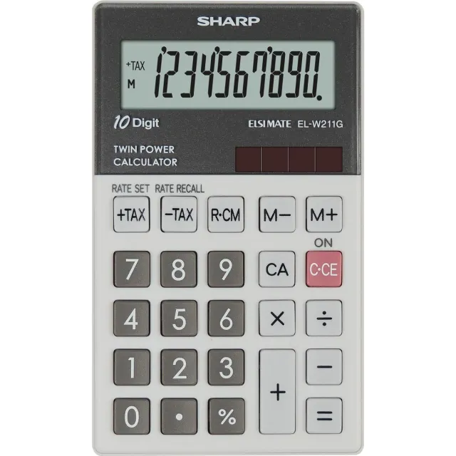 Sharp bureaurekenmachine EL-W211GGY grijs