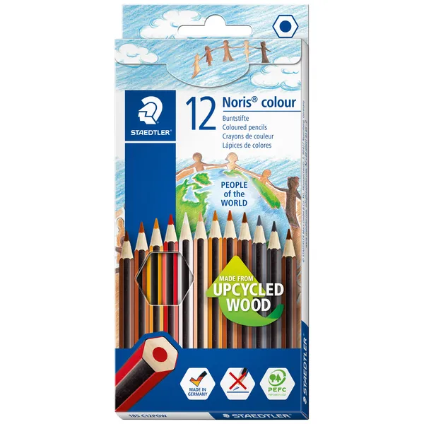 Staedtler Kleurpotloden Staedtler Noris kleuren People of the World set à 12