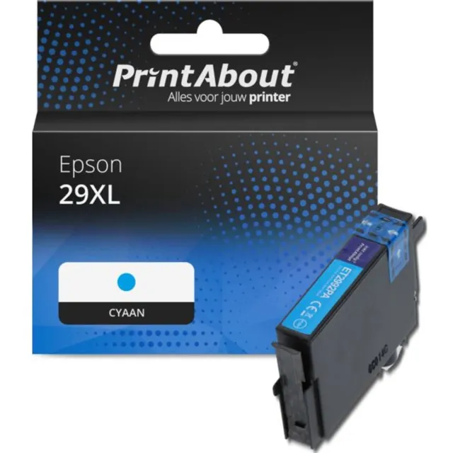 PrintAbout Huismerk Epson 29XL (T2992) Inktcartridge Cyaan Hoge capaciteit
