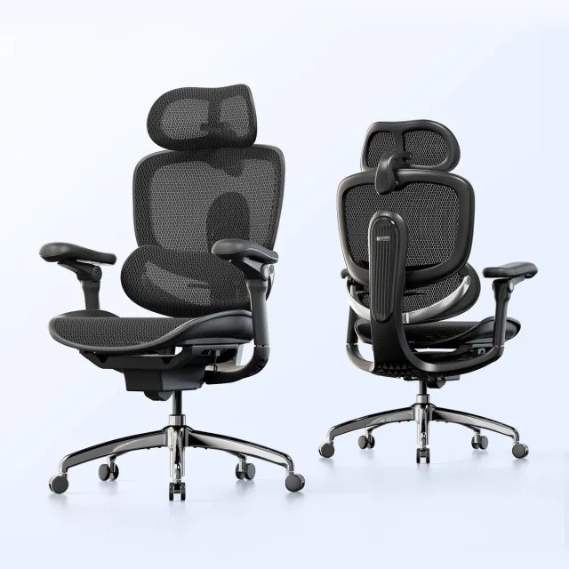 Sihoo Doro C300 V2 Ergonomische Bureaustoel - Dubbele Dynamische Lendesteun - 6D Gecoördineerde Armleuningen - Verstelbaar voor Werk en Gaming - Zwart C300 V2 - Zwart