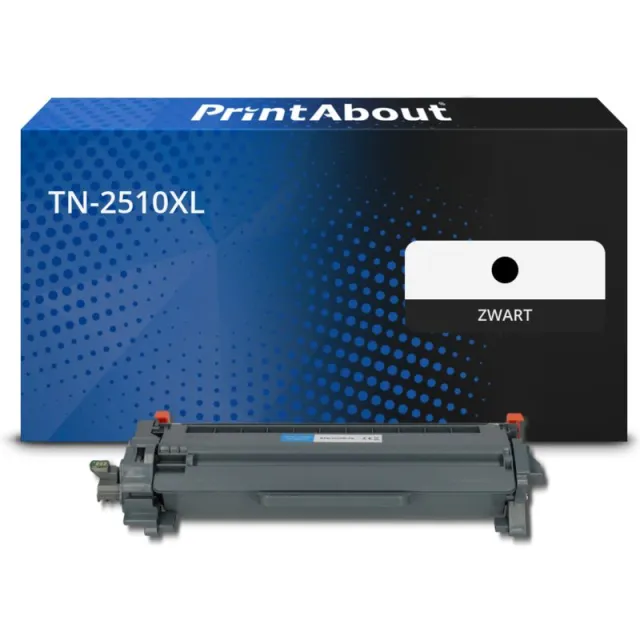 PrintAbout huismerk Toner TN-2510XL Zwart Hoge capaciteit Geschikt voor Brother