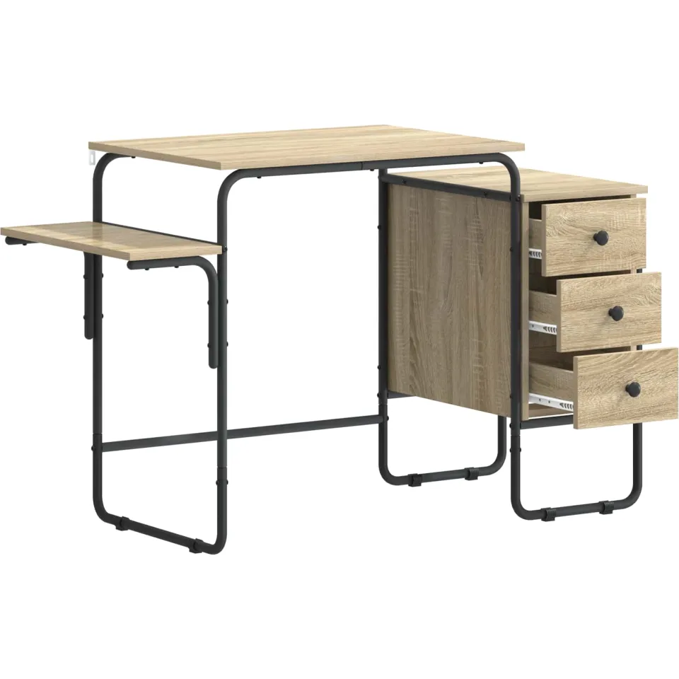 vidaXL Bureau met opbergruimte Sonoma Eiken 120 x 50 x 75 cm Bruin