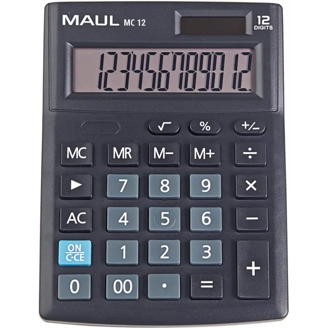 Maul bureaurekenmachine MC 12, zwart
