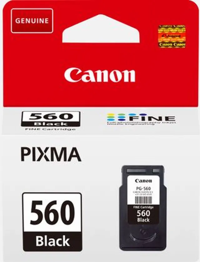 Canon PG-560 - 7.5 ml - zwart - origineel - blister met beveiliging - inktcartridge - voor PIXMA TS5350;TS5351;TS5352;TS5353